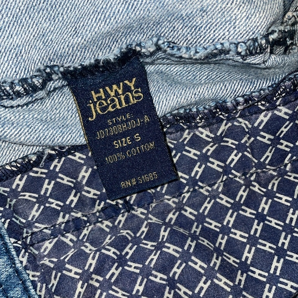 Highway Jeans Cropped Light Wash Denim Jacket Size Small 100% Cotton - Picture 9 of 9